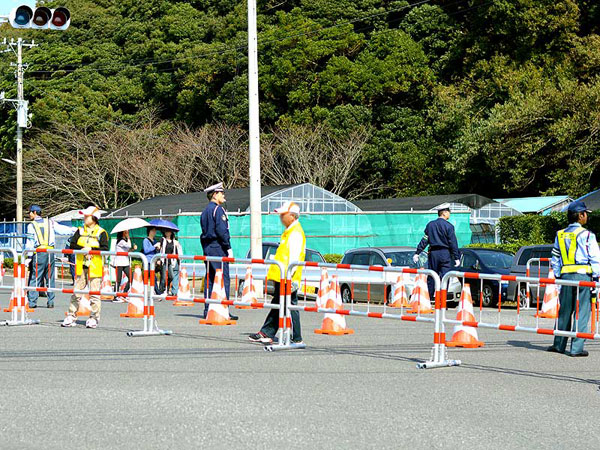 マラソン大会沿道警備の様子