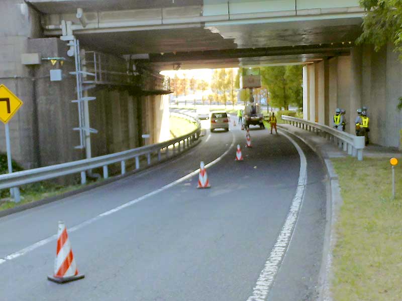 常磐道でのインターチェンジ部規制