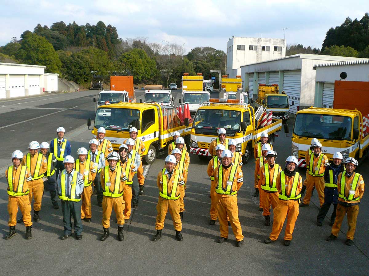 規制訓練での集合の様子